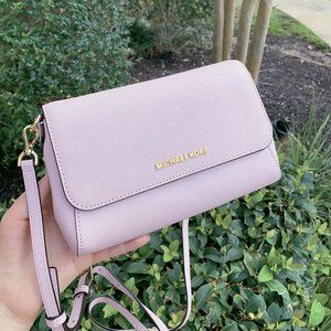 MK Jet Set Medium Pouchette Crossbody Blossom